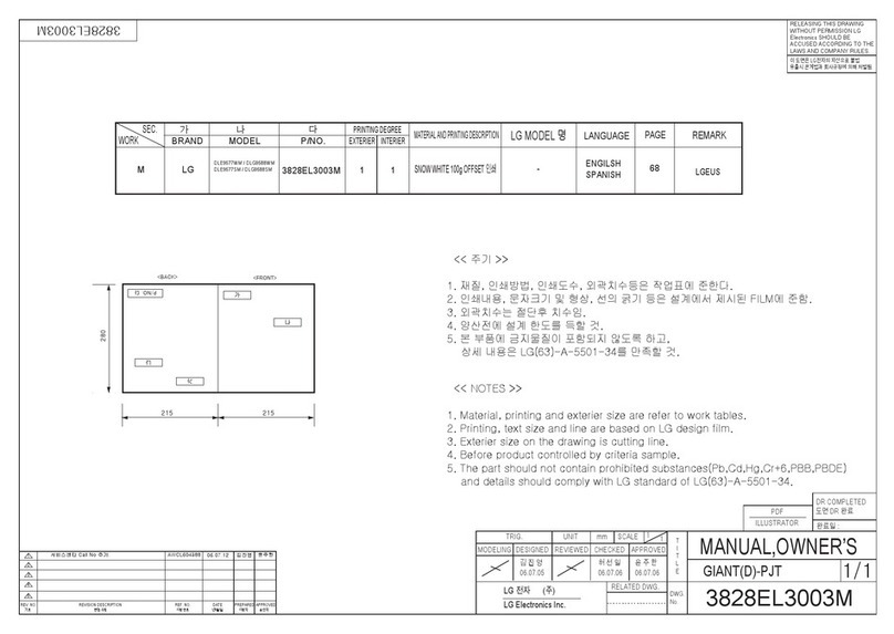 LG DLE9577SM User manual
