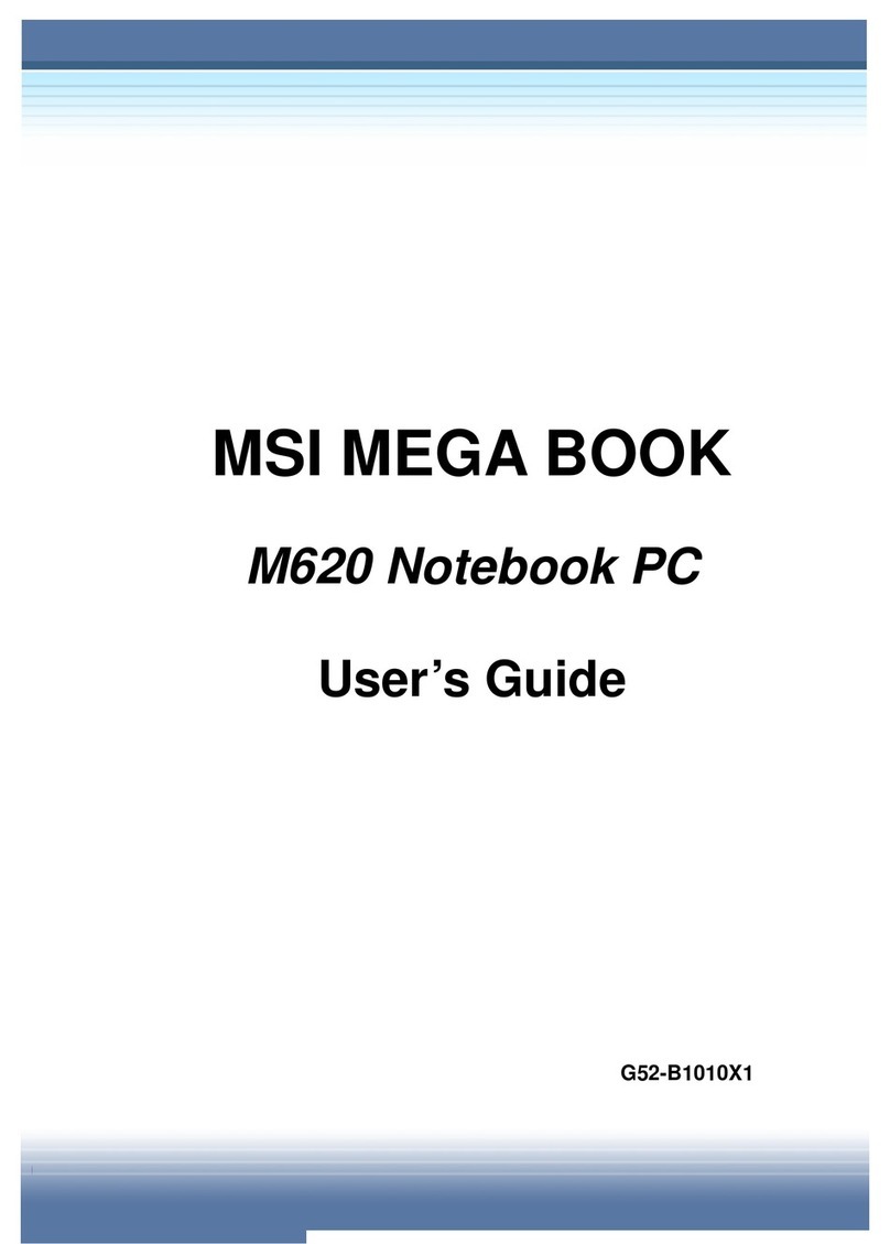 MSI MEGA BOOK M620 User manual