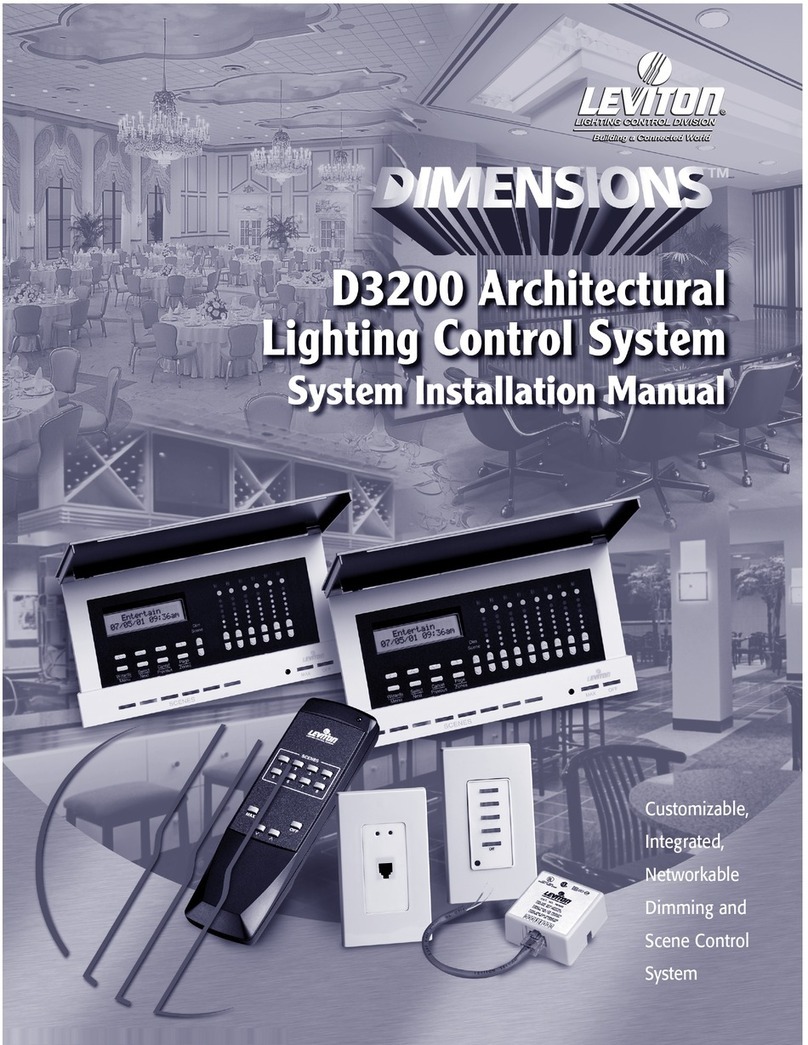 Leviton Dimensions D3200 System installation manual