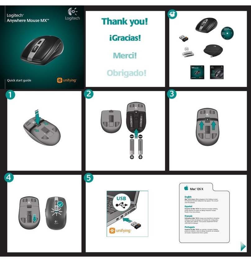 Logitech Anywhere Mouse MX User manual