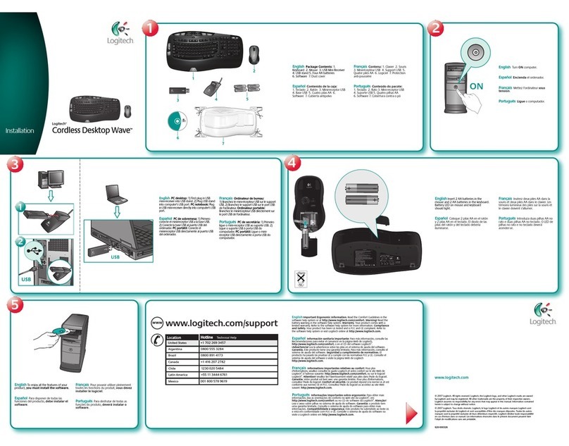Logitech Bluetooth wireless hub User manual