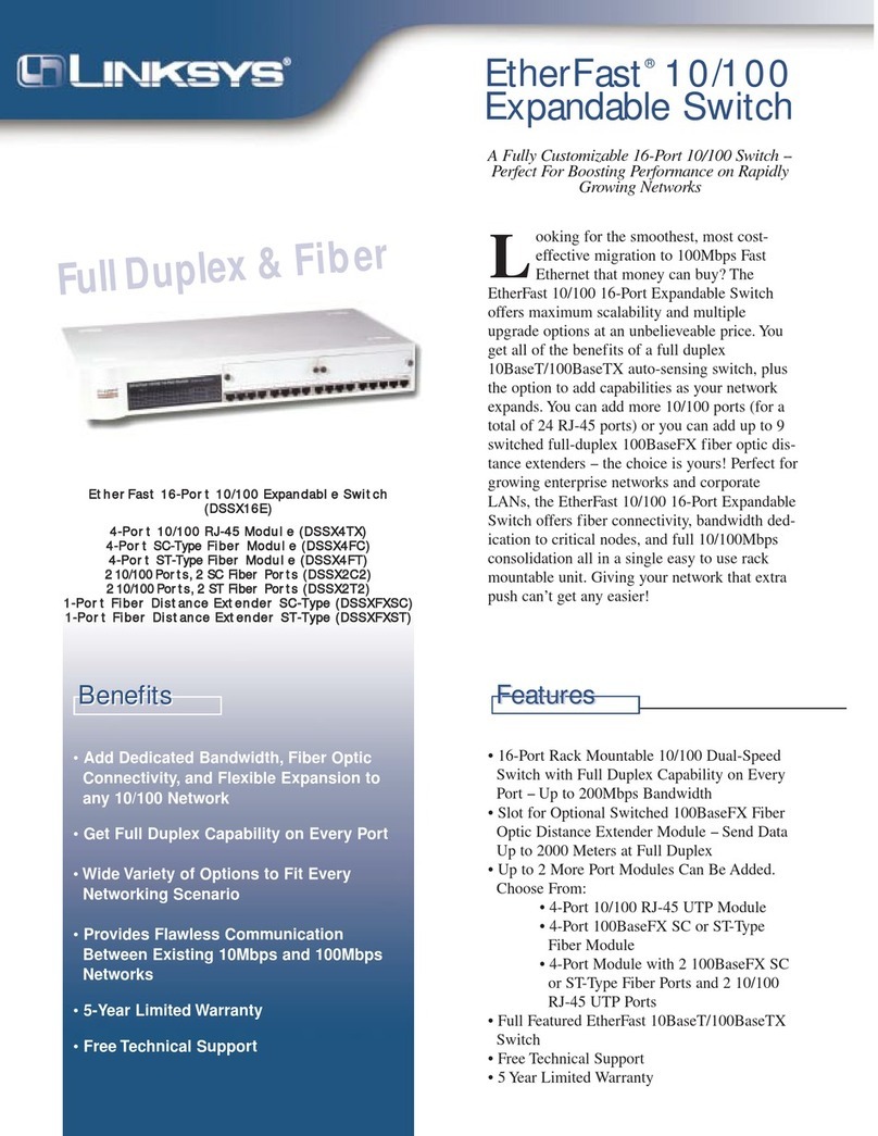 Linksys EtherFast DSSX16E User manual