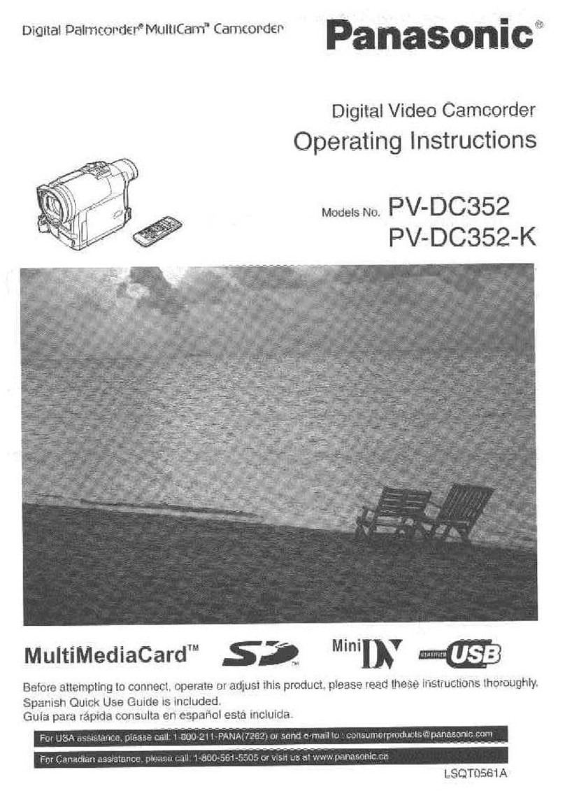 Panasonic Palmcorder PV-DC352 User manual