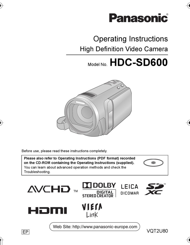 Panasonic HDCSD600K User manual