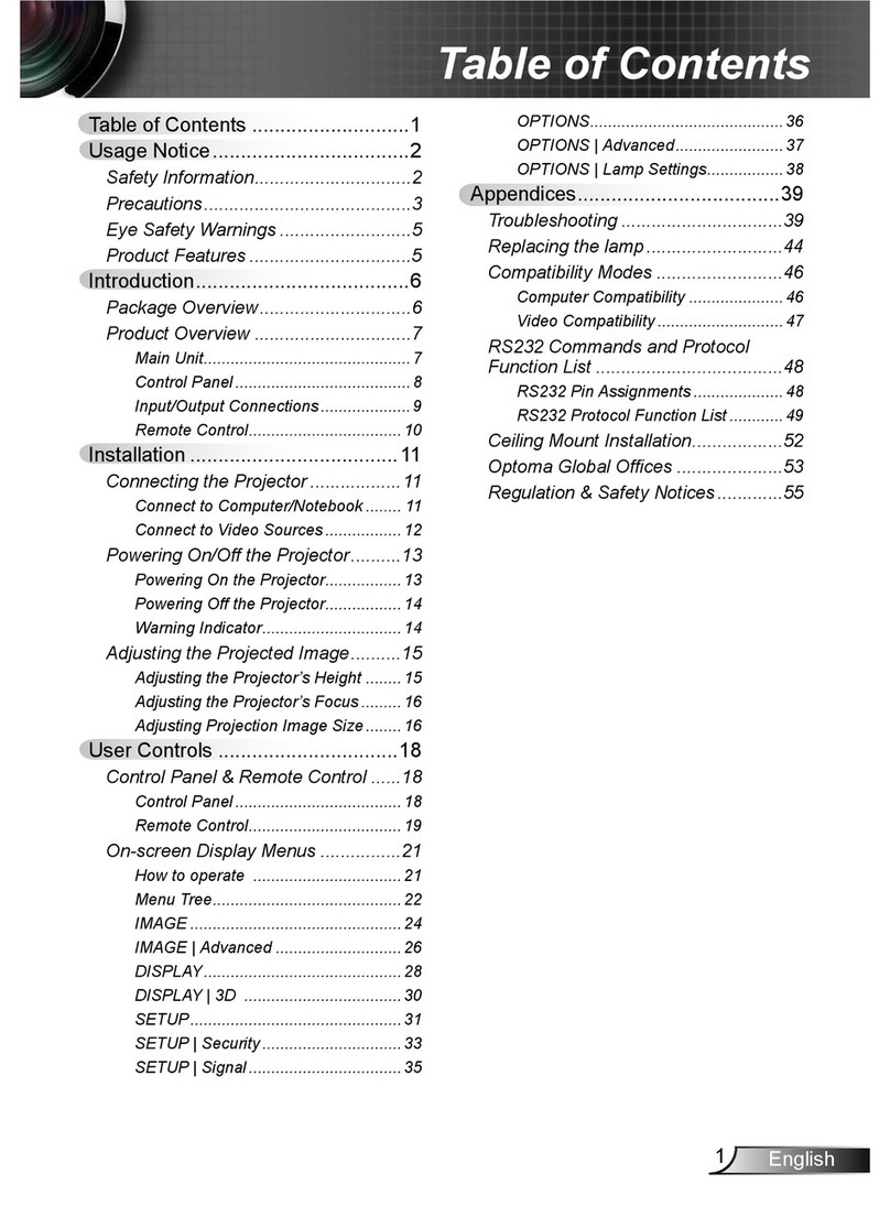Optoma GT360 user guide