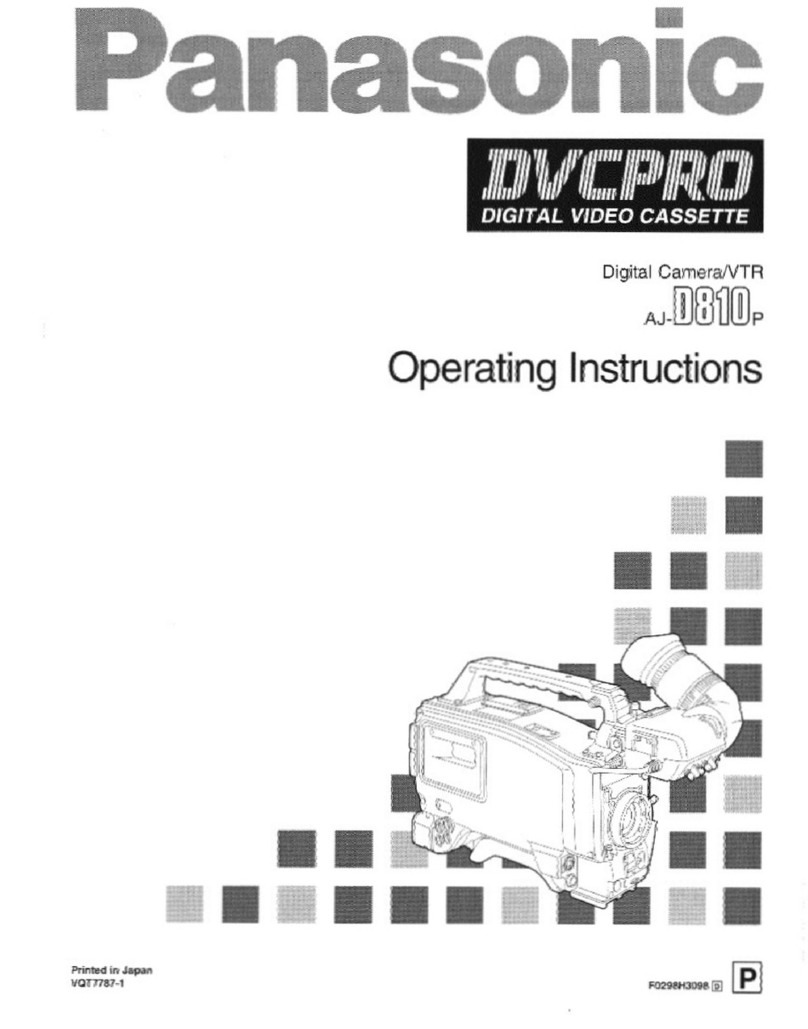 Panasonic AJD810 - DVCPRO DIG CAMERA User manual Panasonic AJD810 - DVCPRO DIG CAMERA User manual