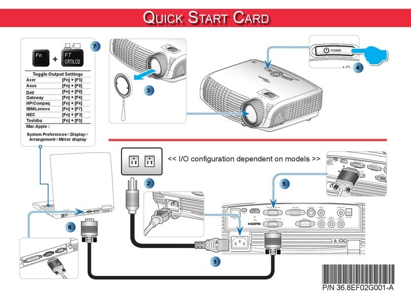 Optoma TX542 Technical manual