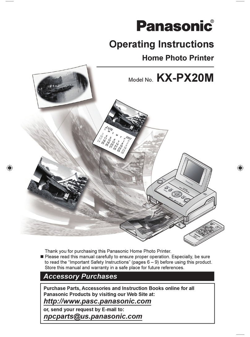 Panasonic KX-PX20M - Photo Printer - 20 Sheets User manual
