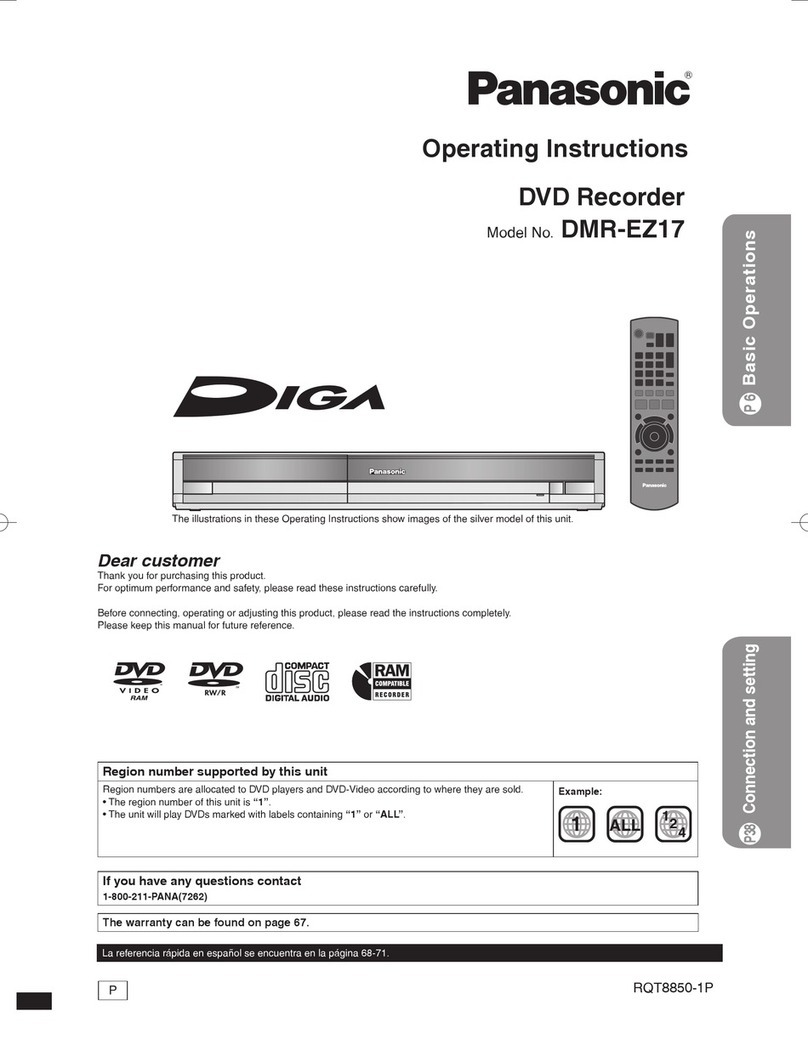 Panasonic Diga DMR-EZ17 operating instructions