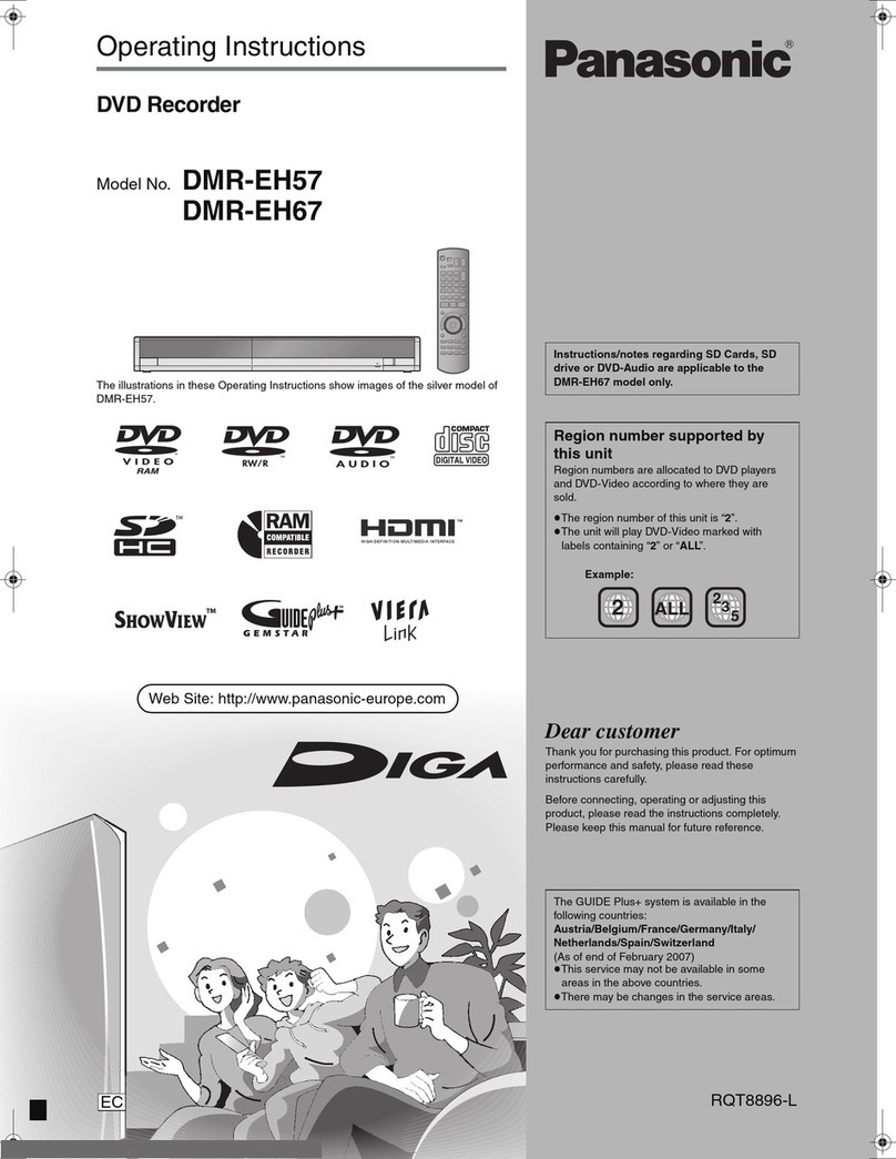 Panasonic Diga DMR-EH57 User manual