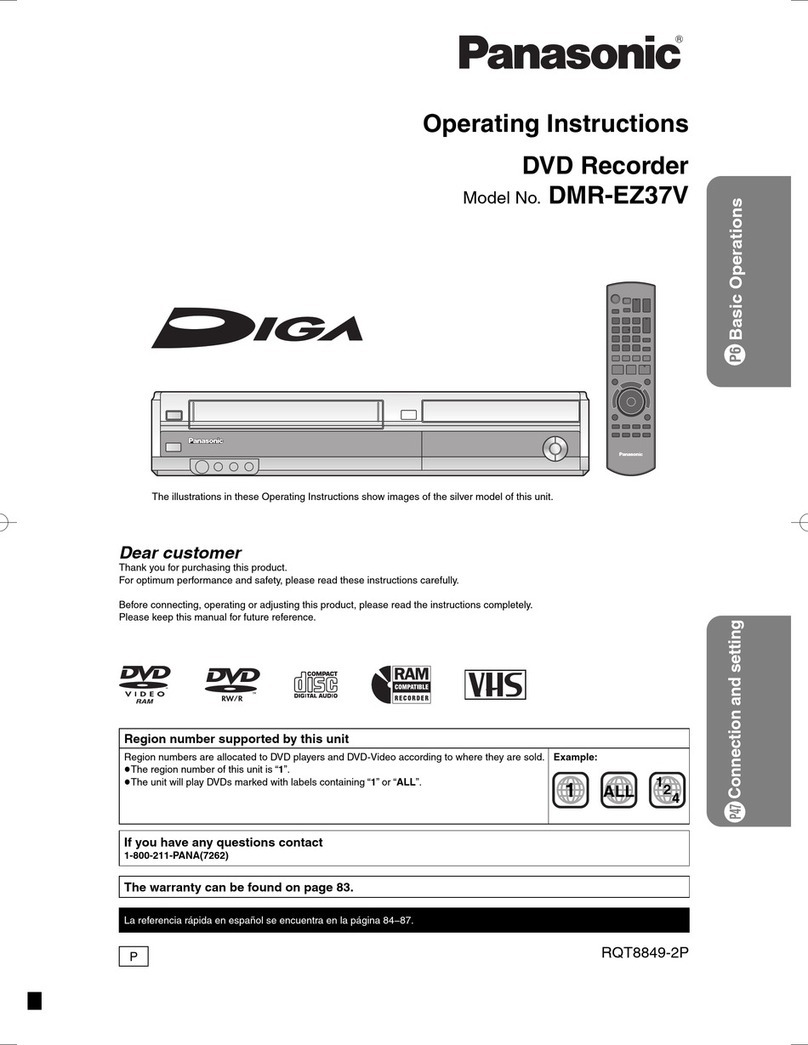 Panasonic Diga DMR-EZ37 User manual