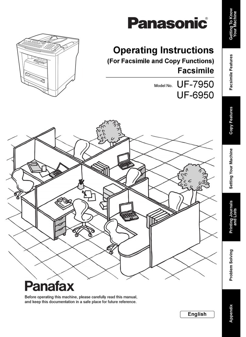 Panasonic UF-6950 - Panafax - Multifunction User manual Panasonic UF-6950 - Panafax - Multifunction User manual
