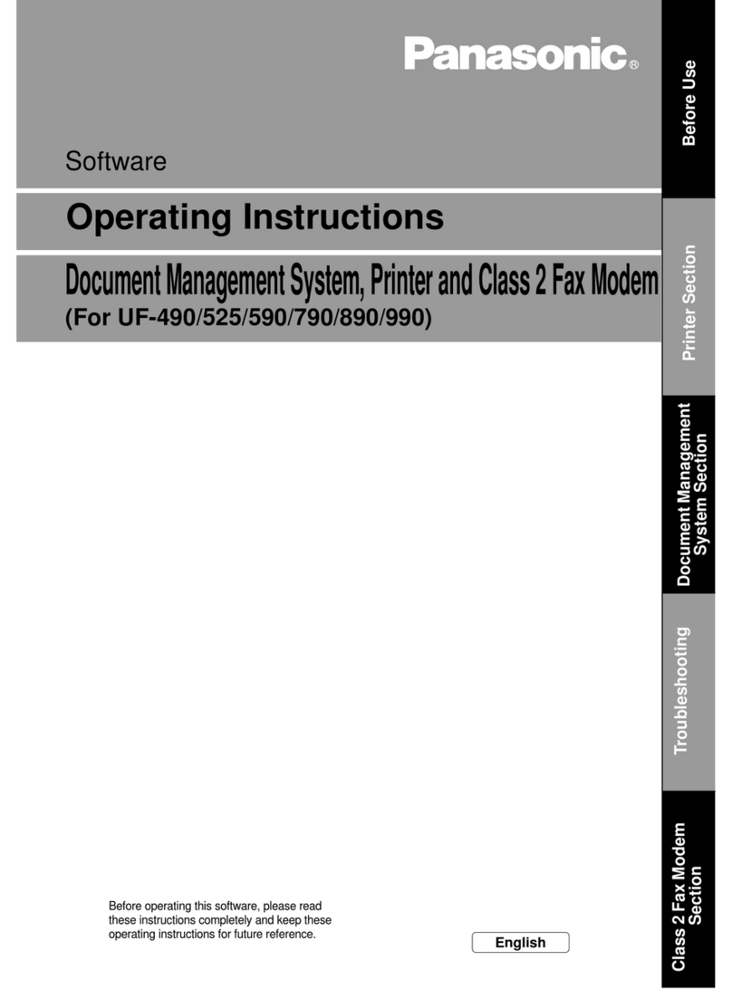Panasonic Panafax UF-490 Quick start guide