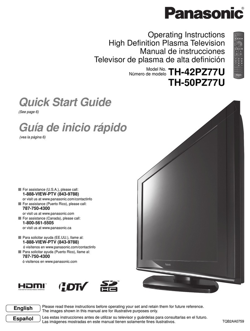 Panasonic Viera TH-42PZ77 User manual Panasonic Viera TH-42PZ77 User manual