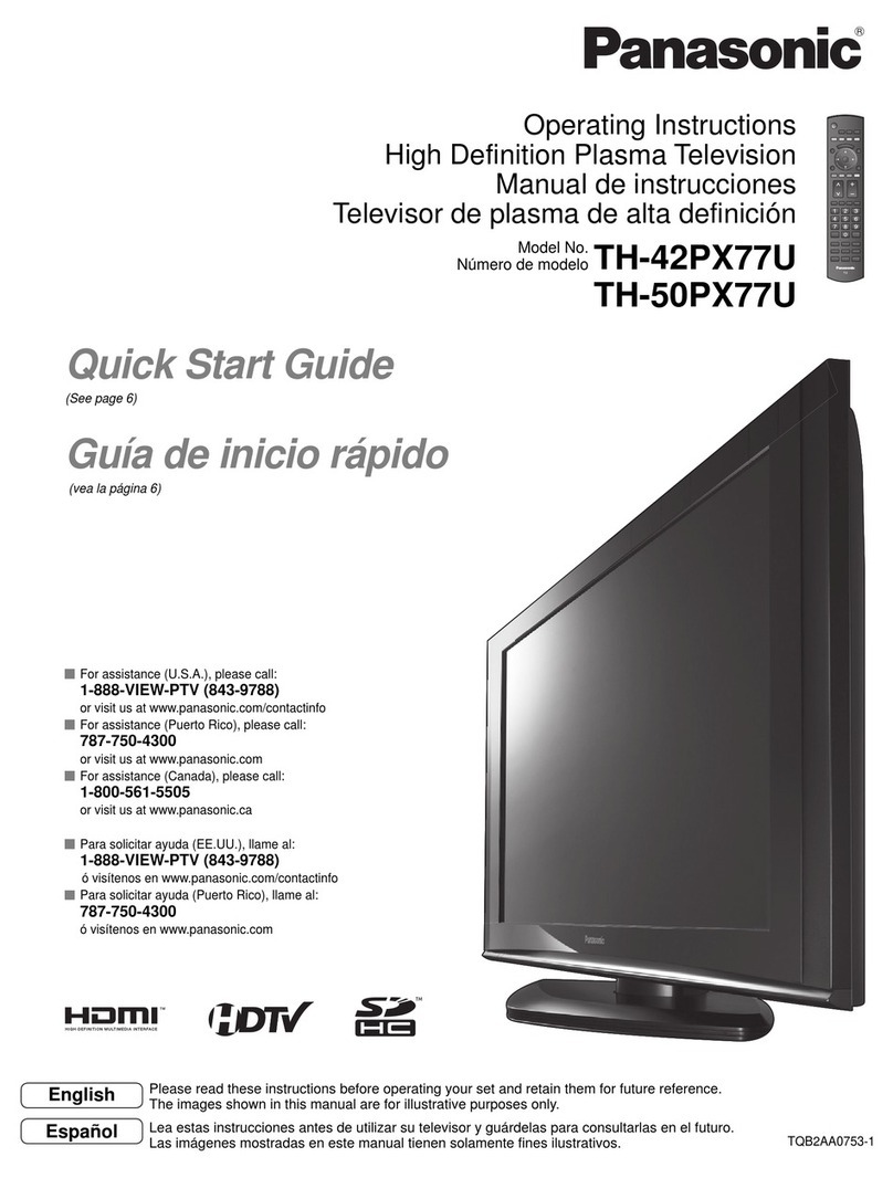 Panasonic Viera TH-42PX77 User manual Panasonic Viera TH-42PX77 User manual