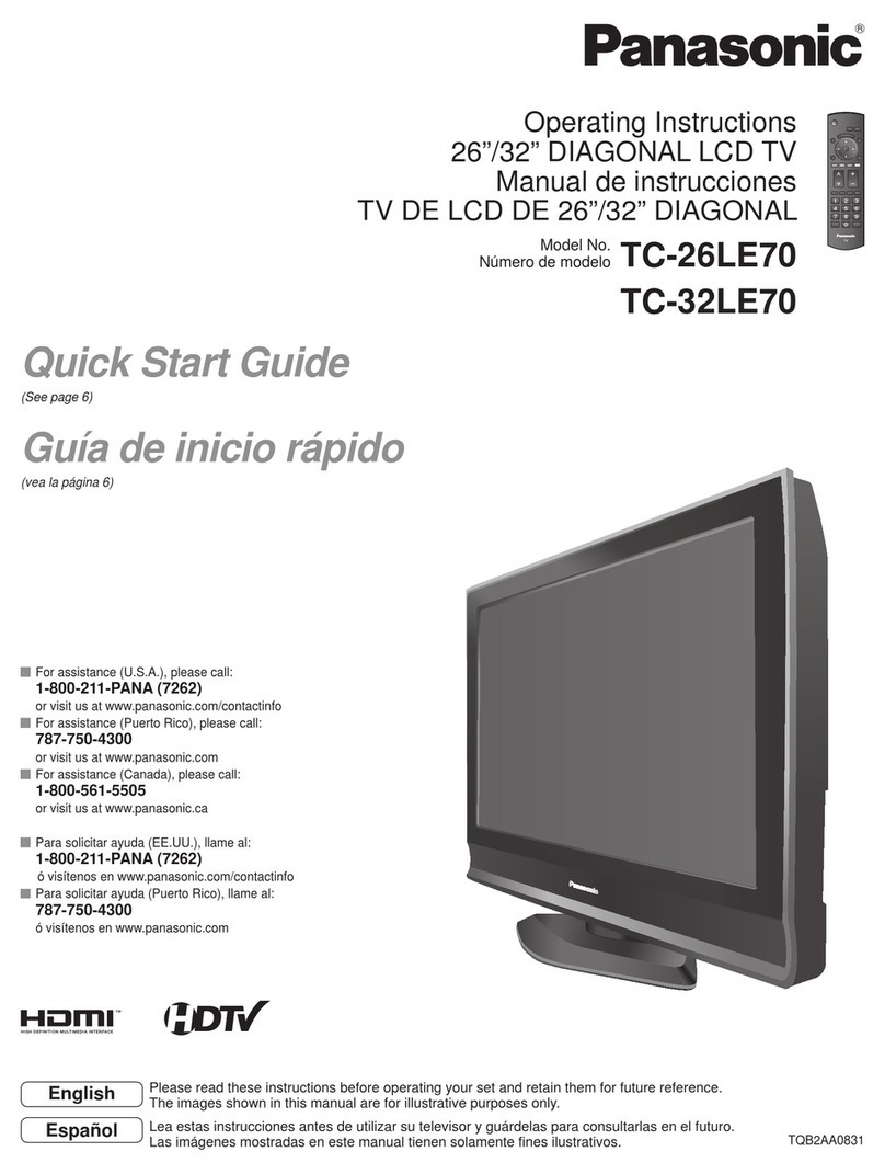 Panasonic Viera TC-26LE70 operating instructions