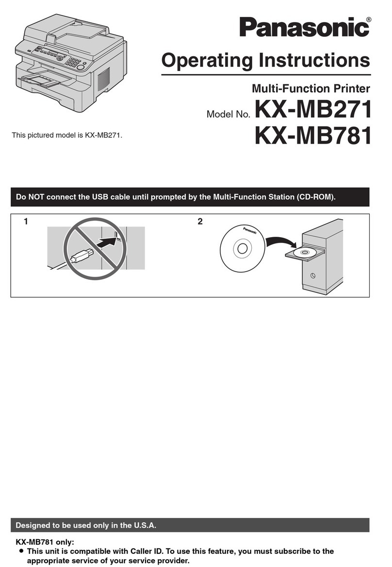 Panasonic KXMB271 - B/W Laser - All-in-One User manual