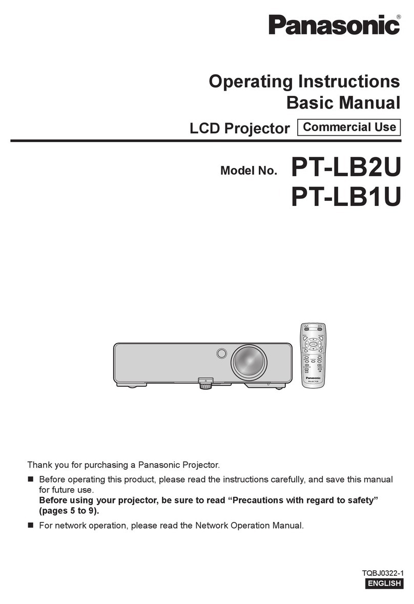 Panasonic PT-LB2U PT-LB1E User manual