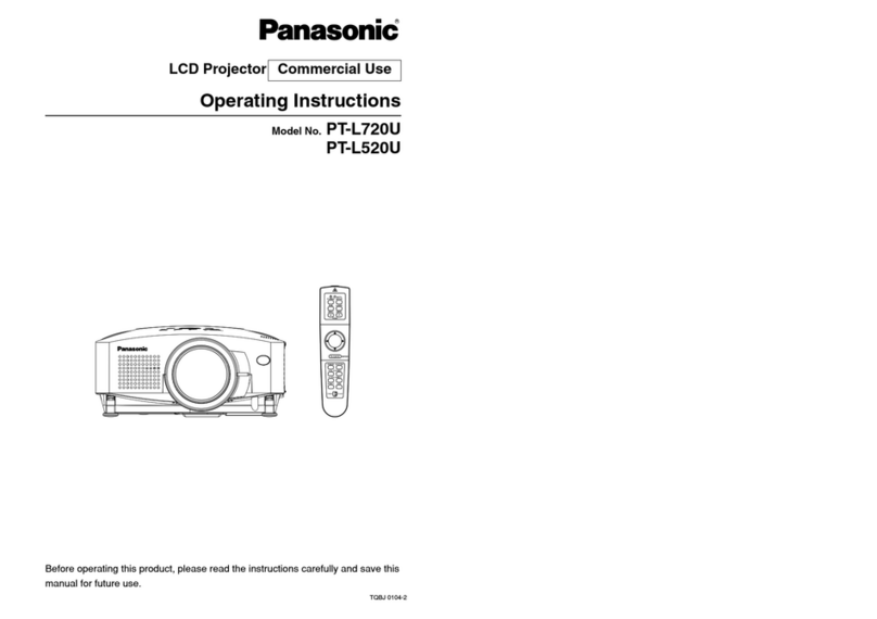 Panasonic PTL520U - LCD PROJECTOR User manual