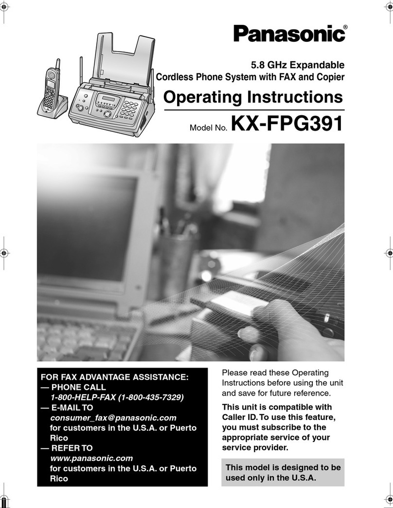 Panasonic KX-FPG391 - Fax / Copier User manual