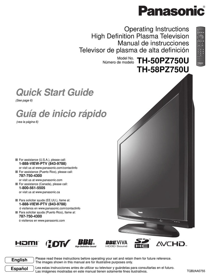 Panasonic Viera TH-50PZ750 Setup guide