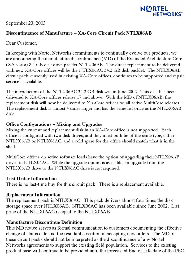 Nortel NTLX06AB Release notes