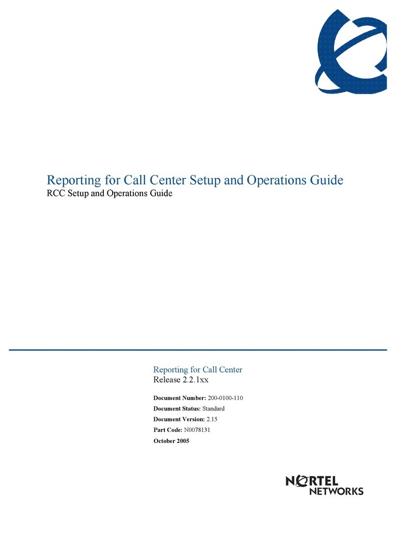 Nortel Call Center Telephone Setup guide
