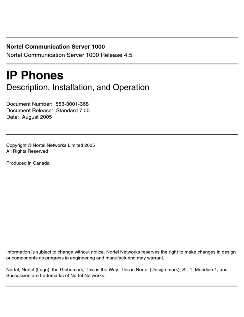 Nortel 2001 Owner's manual