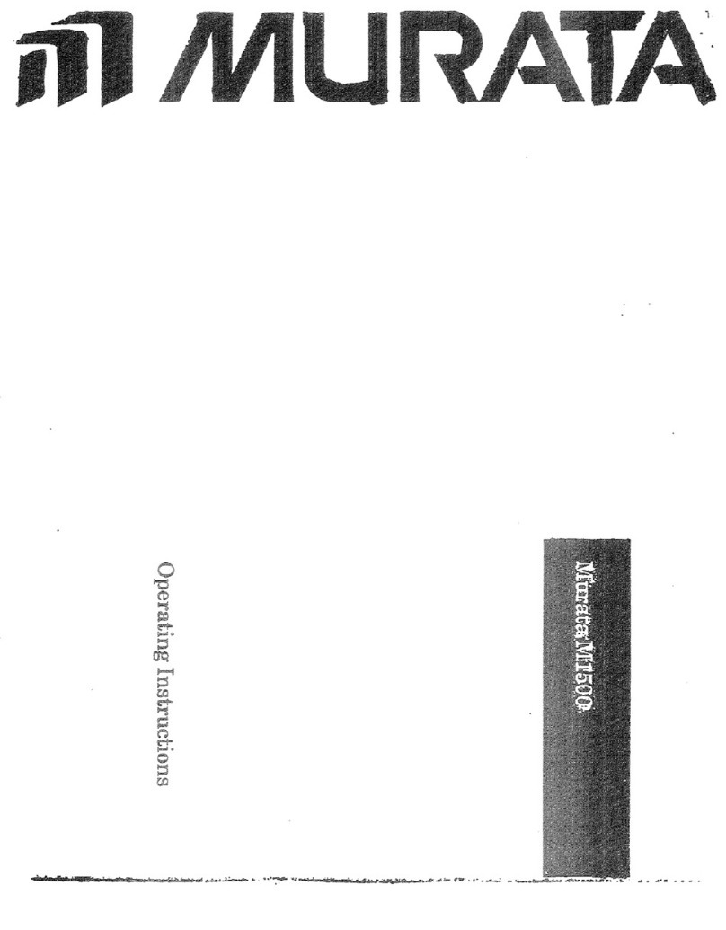 Murata M-1500 operating instructions