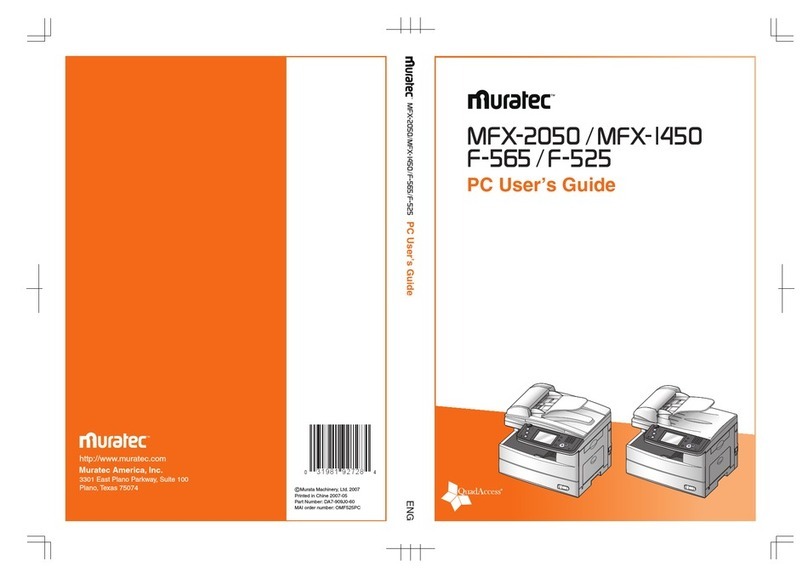 Muratec MFX-1450 Quick start guide