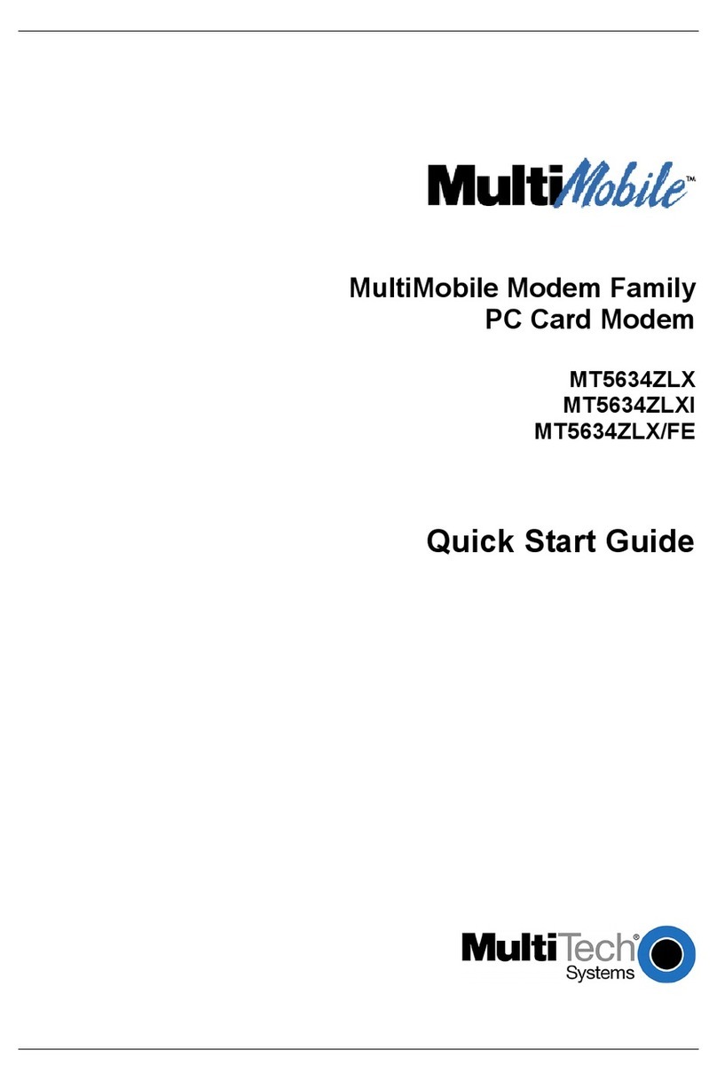 Multitech MultiMobile MT5634ZLX User manual Multitech MultiMobile MT5634ZLX User manual