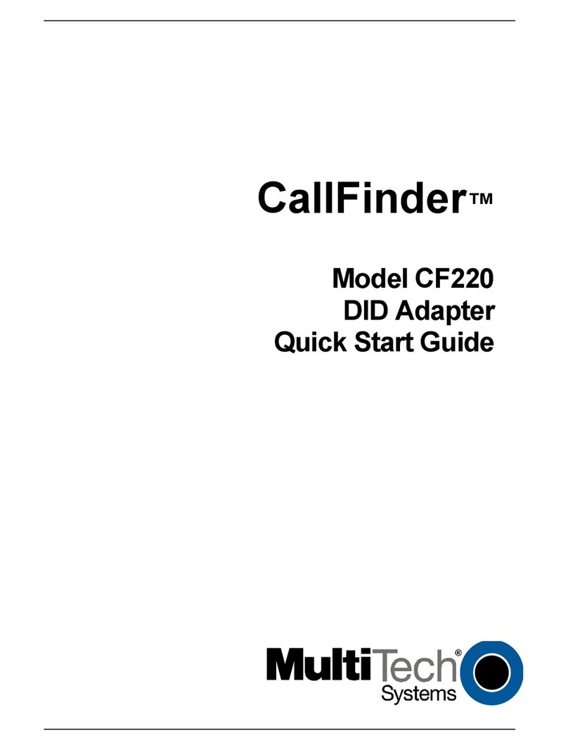 Multitech CallFinder CF220-DID quick start guide