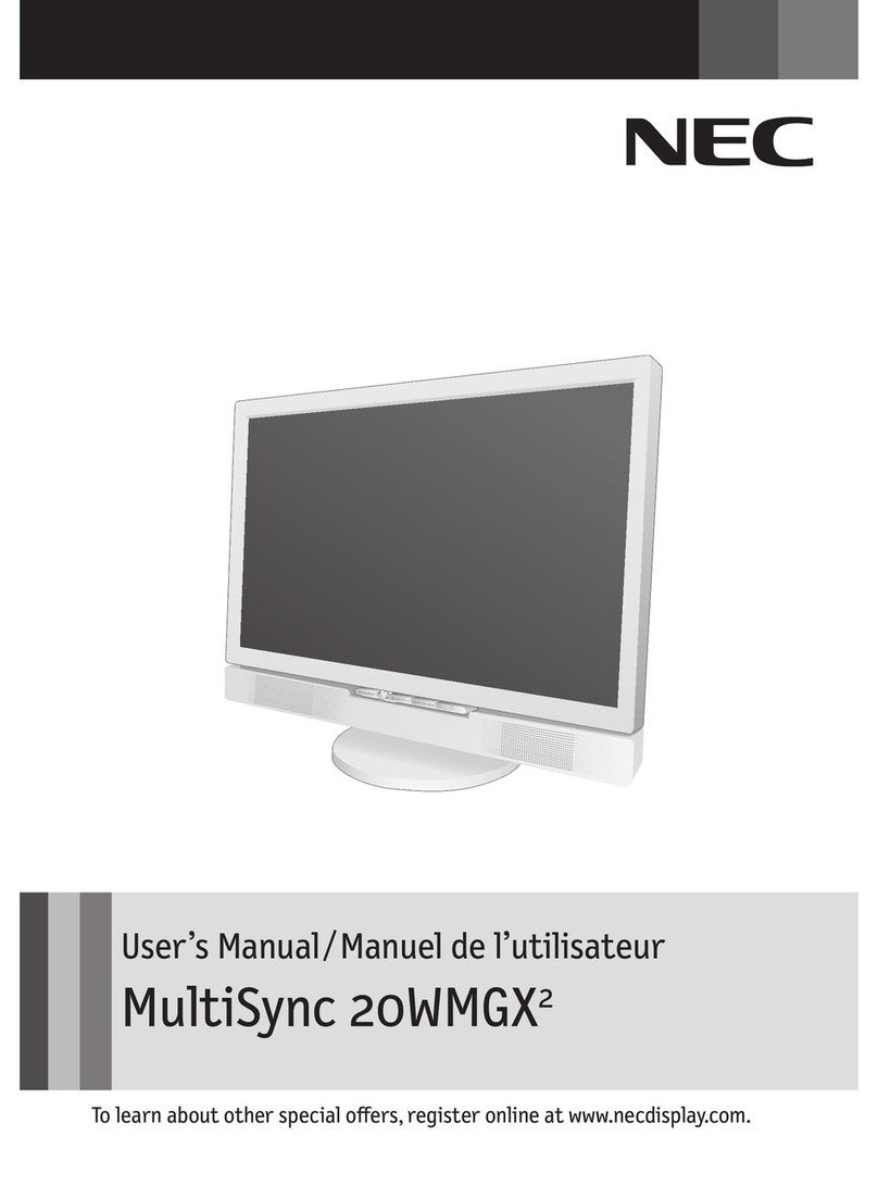 NEC MultiSync 20WMGX2 User manual