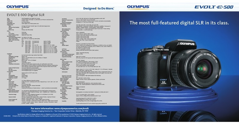 Olympus E-500 - EVOLT Digital Camera User manual Olympus E-500 - EVOLT Digital Camera User manual