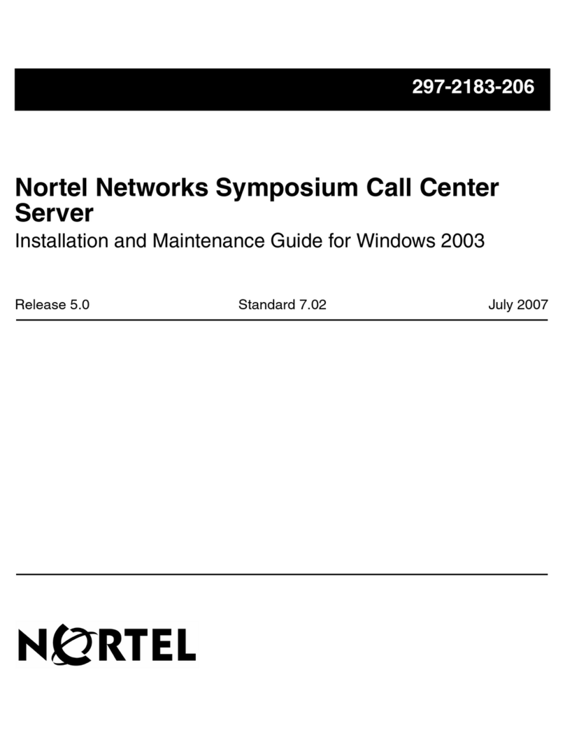 Nortel Call Center Telephone Instruction Manual