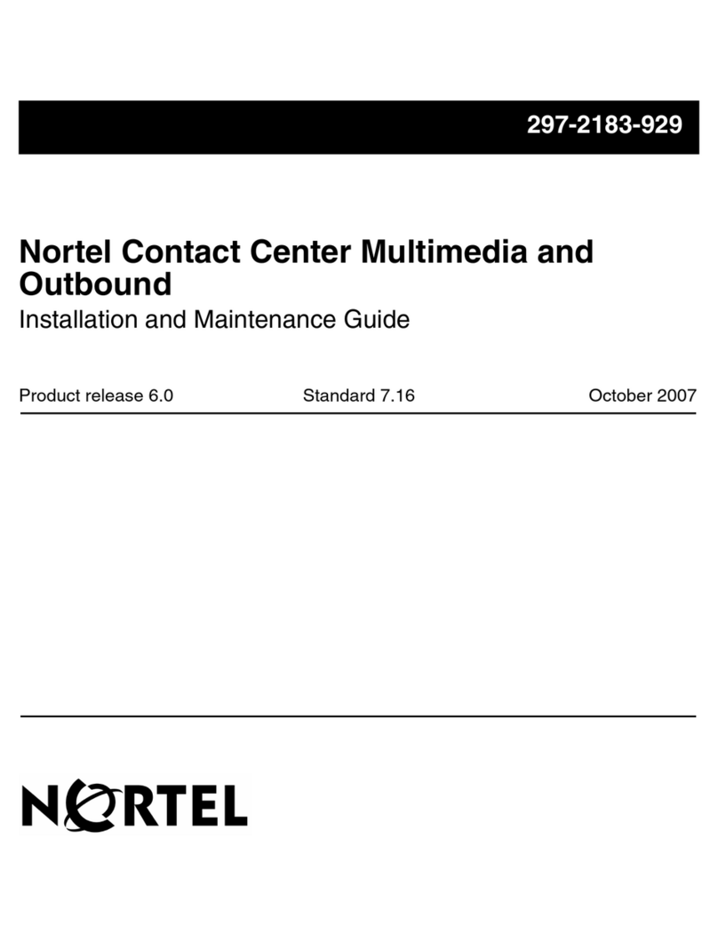 Nortel Contact Center Manager Product manual