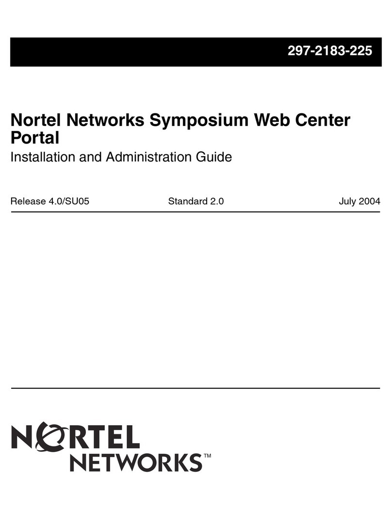 Nortel Web Center Portal Instruction Manual