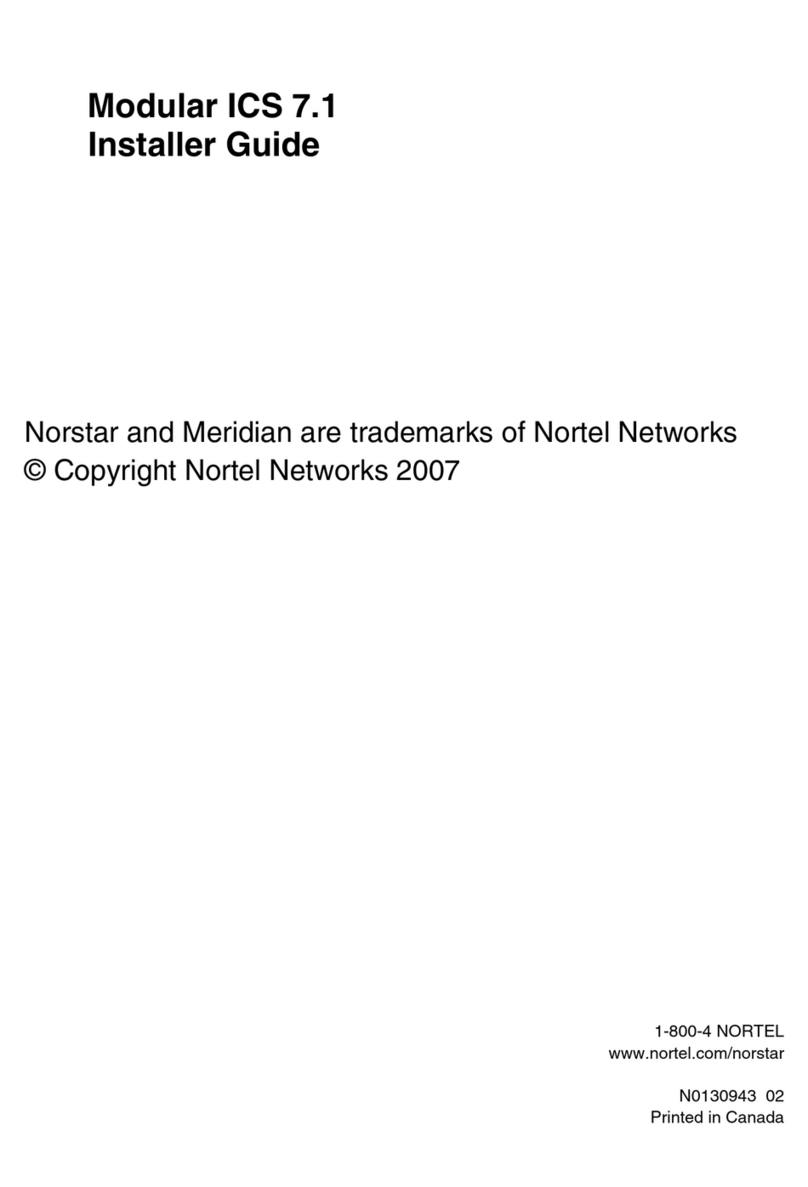 Nortel Norstar ICS Remote Tools 11 User manual