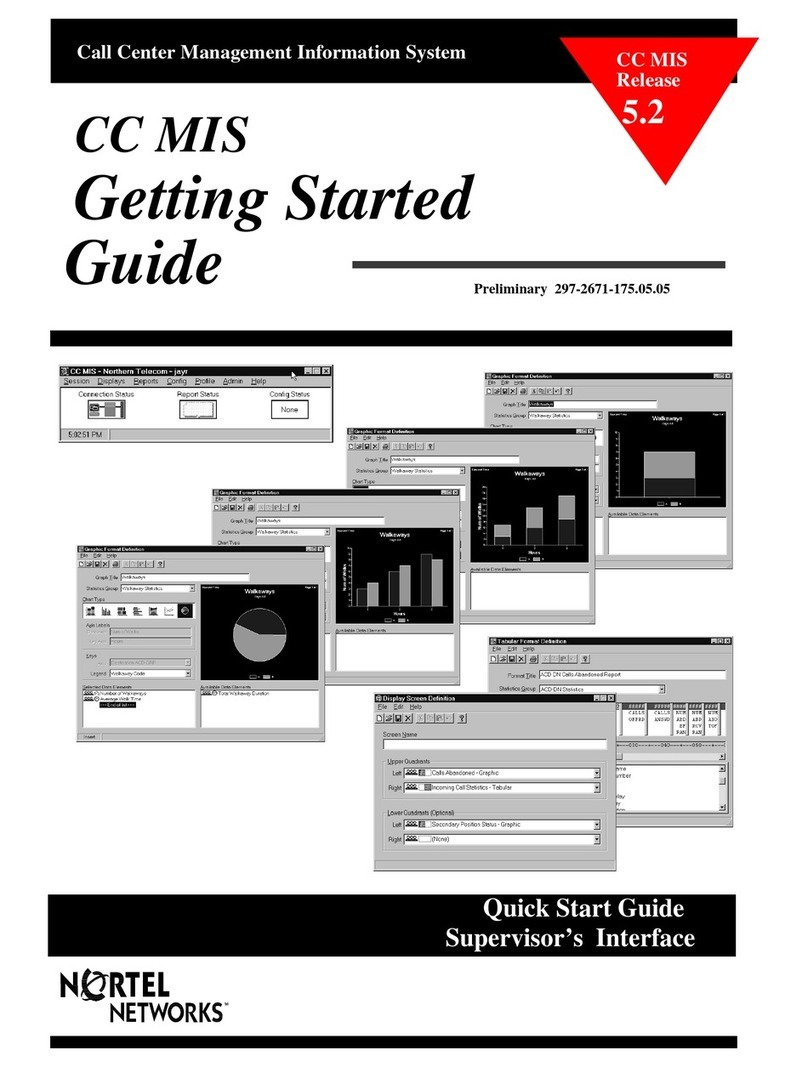 Nortel CC MIS User manual