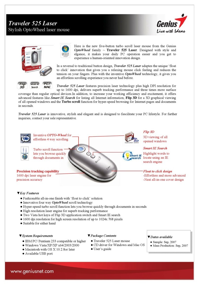 Genius TRAVELER 525 LASER User manual Genius TRAVELER 525 LASER User manual