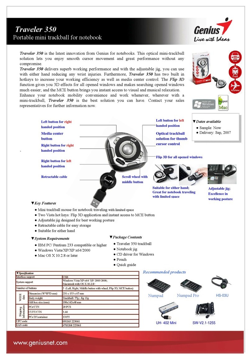 Genius TRAVELER 350 User manual Genius TRAVELER 350 User manual