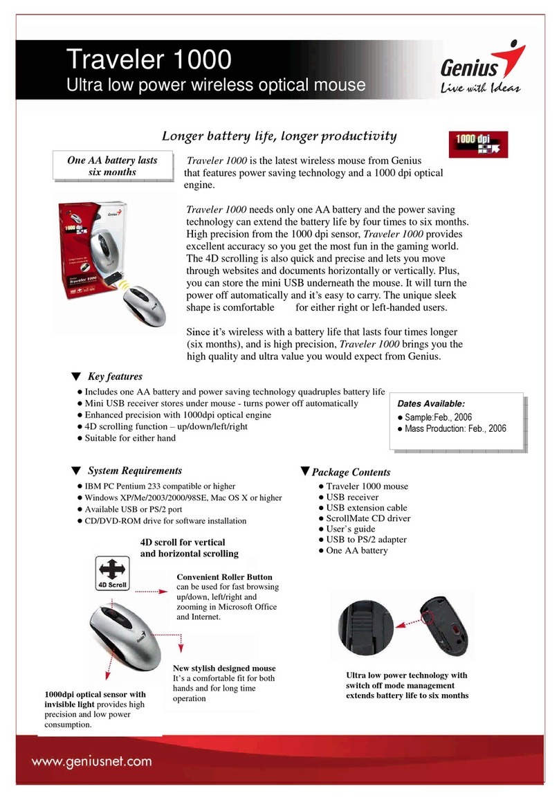 Genius TRAVELER 1000 User manual