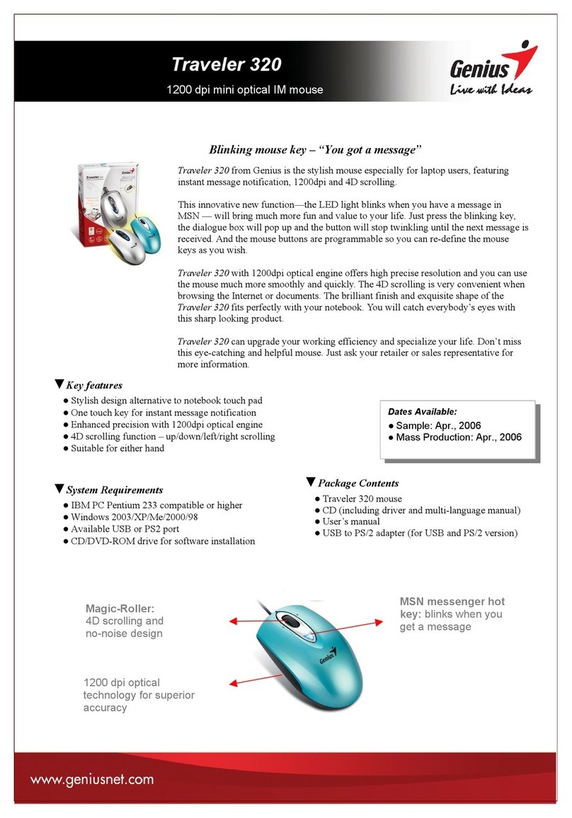 Genius TRAVELER 320 User manual