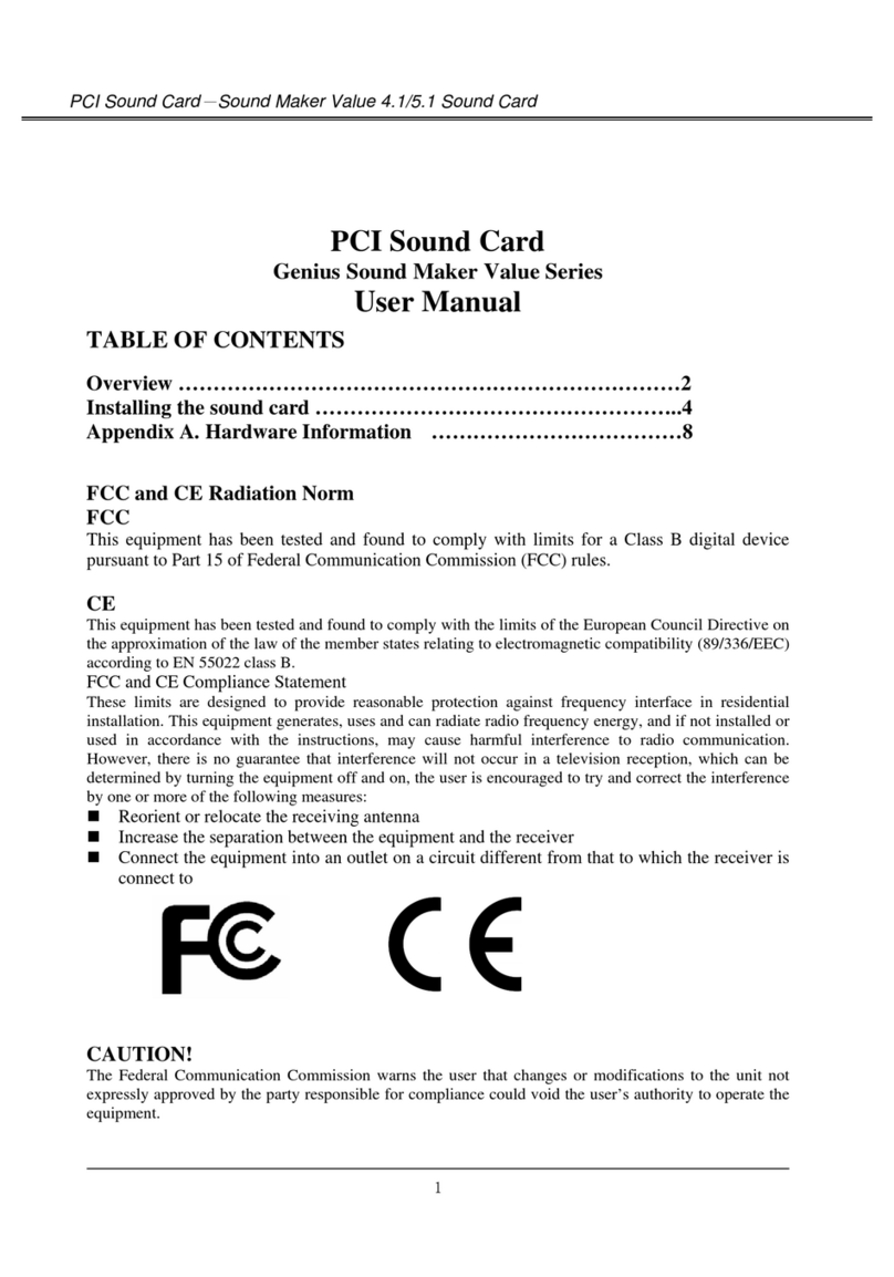 Genius SOUND MAKER VALUE SERIES user manual