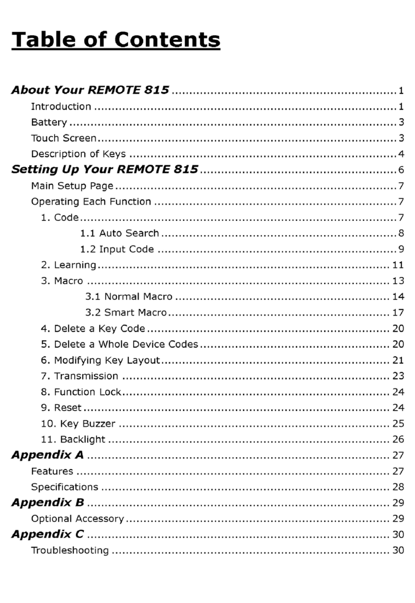 Genius REMOTE 815 manual