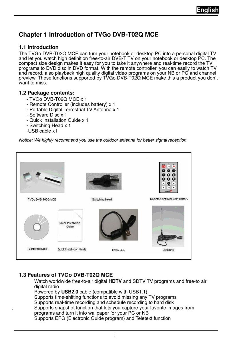Genius TVGO DVB-T02Q manual