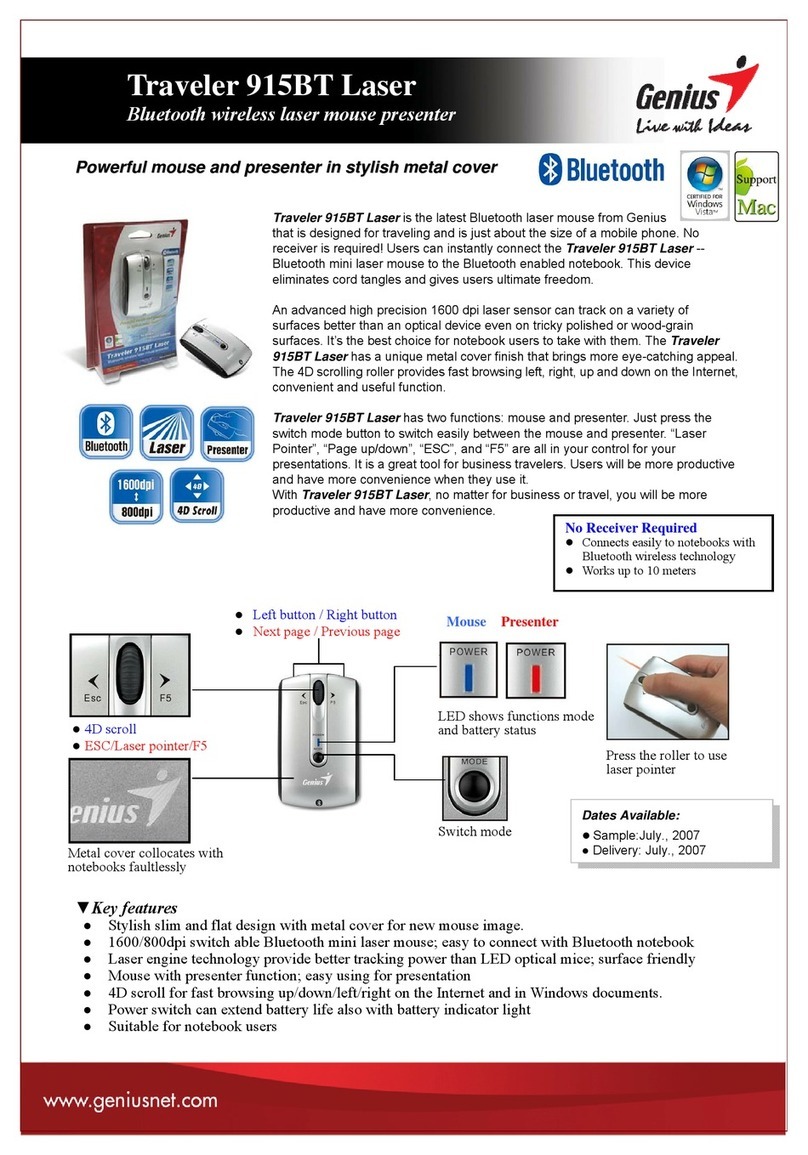 Genius TRAVELER 915BT LASER - User manual