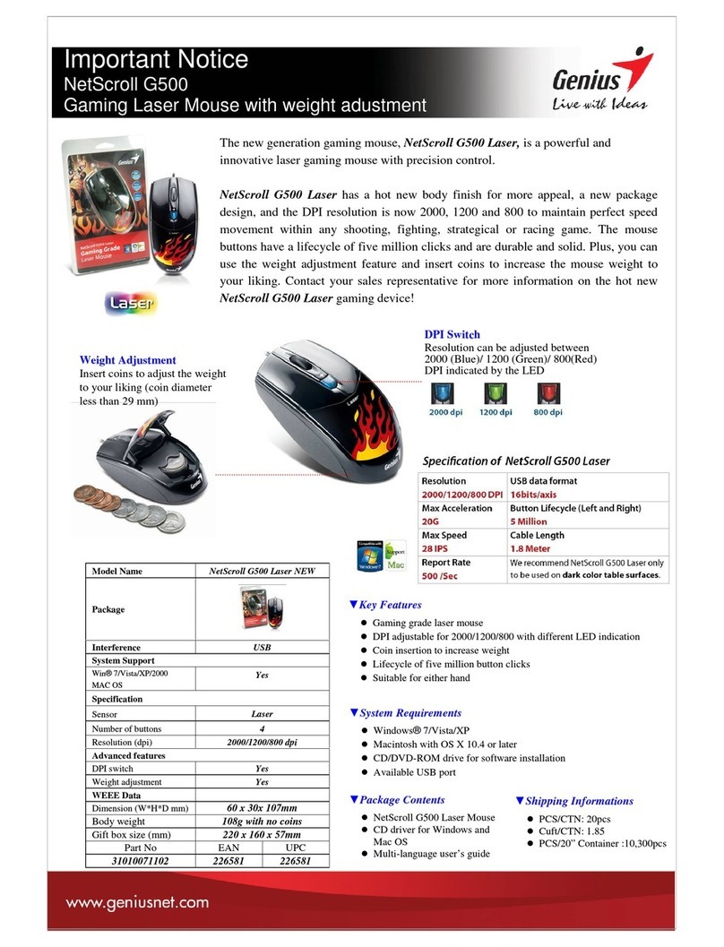 Genius NETSCROLL G500 LASER User manual