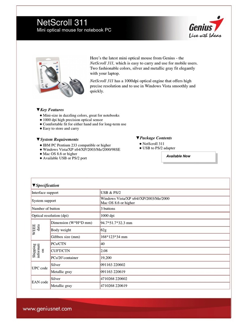 Genius NETSCROLL 311 User manual