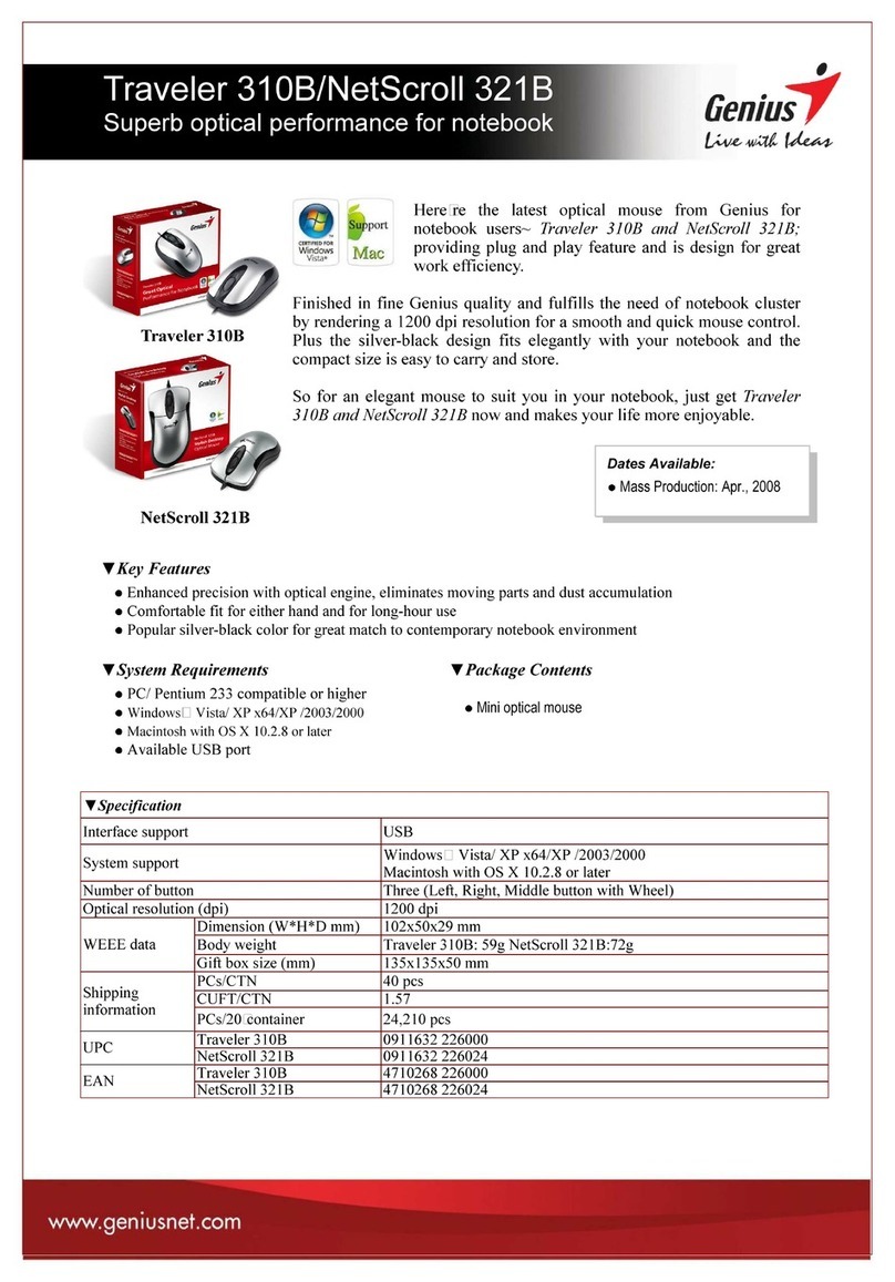 Genius NETSCROLL 321B datasheet